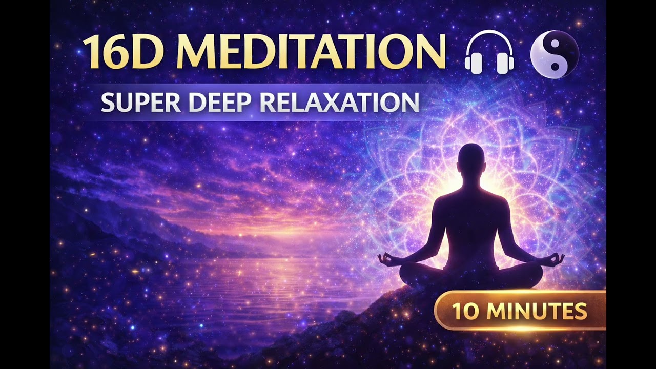 16D Super Deep Meditation Music | Relax Mind & Body • Inner Peace (10 Minutes) 🎧☯