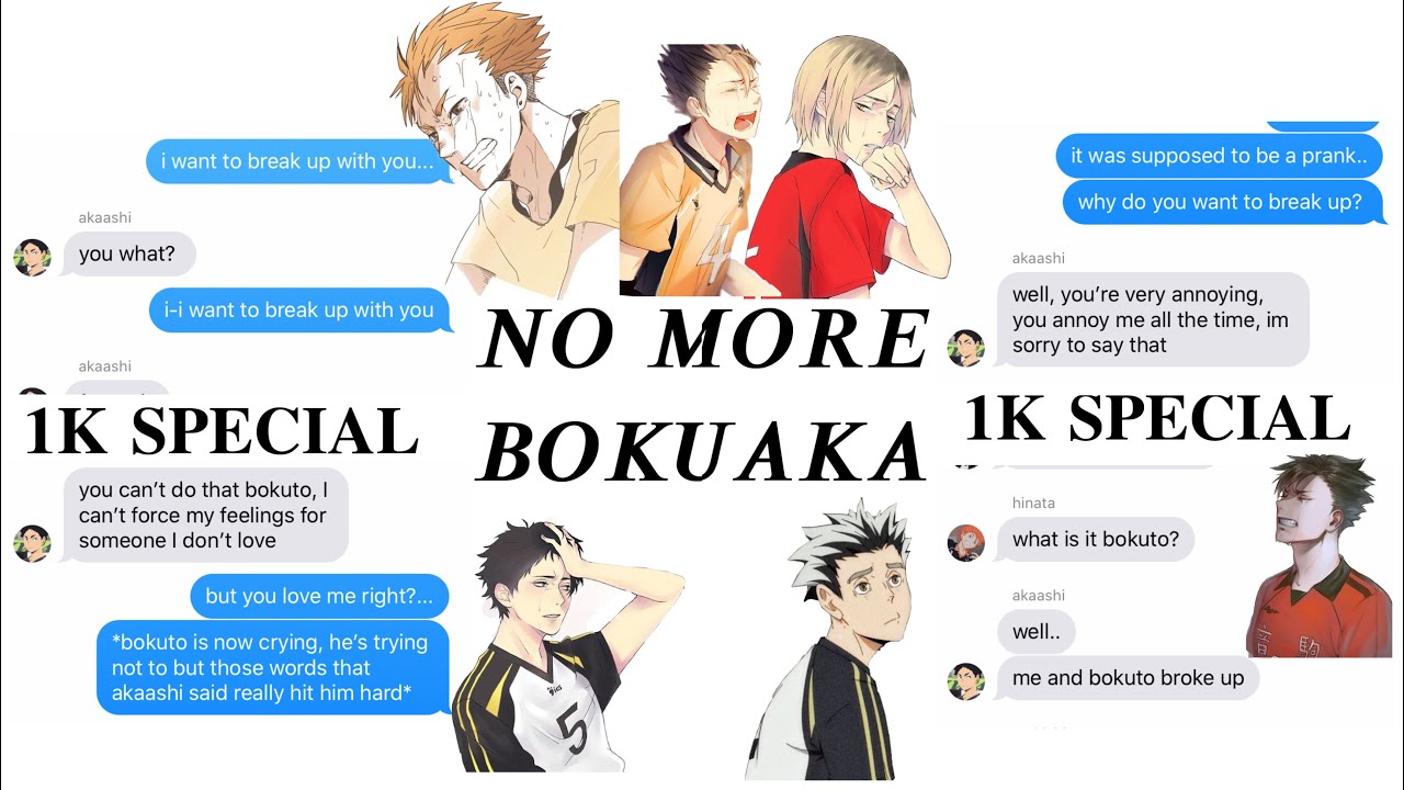 Haikyuu texts- NO MORE BOKUAKA?!! || 1.5K SPECIAL ||
