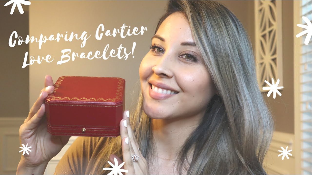 Cartier Love Bracelets Comparison! Small to Regular! Yellow Gold to Pink Gold