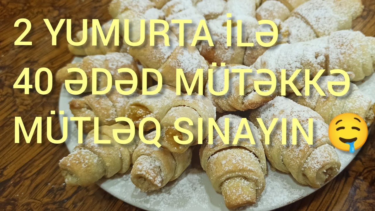 CƏMİ 2 YUMURTA İLƏ 40 ƏDƏD QOZLU CEMLİ  PAMBİQ  MÜTƏKKƏ MUTLEQ SINAYIN 🤤#resept #sirniyyatlar