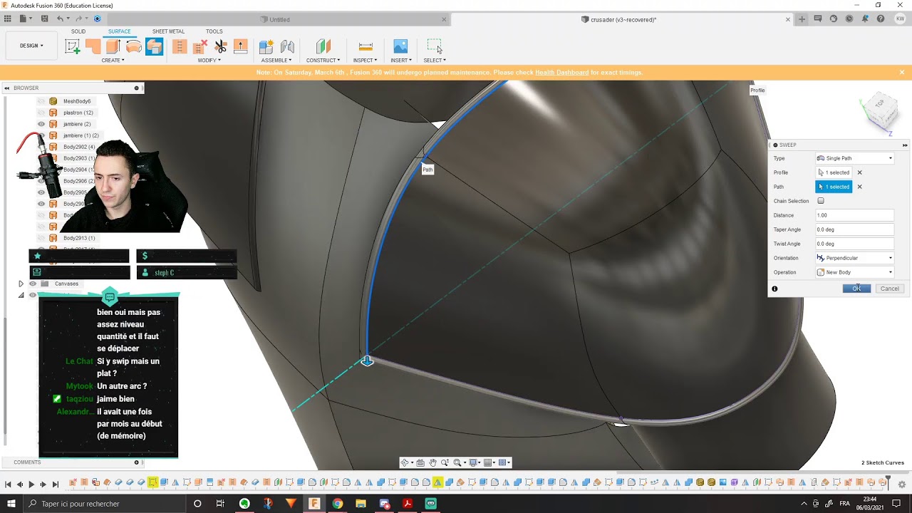 FUSION 360 Faire une armure de templier
