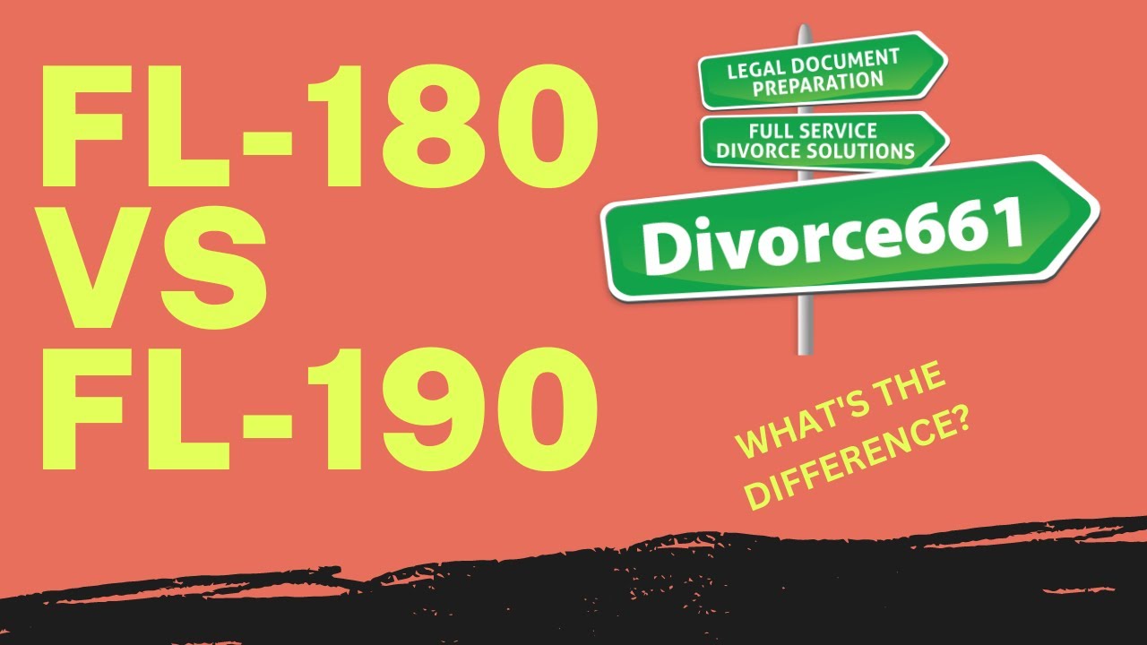 Difference Between Judgment FL-180 And Entry Of Judgment FL-190