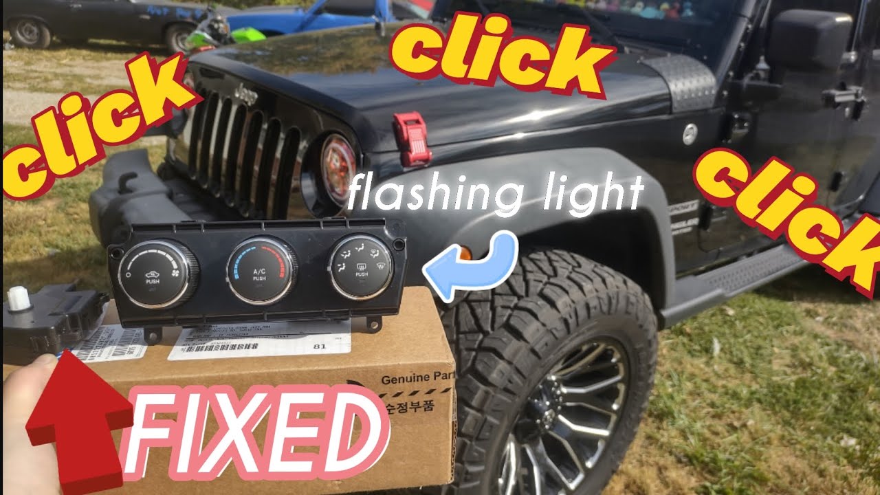 2017 jeep Wrangler  climate control module and blend door actuator replacement.