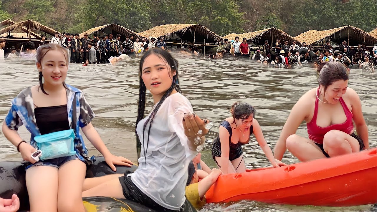SANG LÀO ĂN TẾT Bunpimay - NÓNG HẾT CẢ NGƯỜI KHI TẮM CÙNG GÁI LÀO