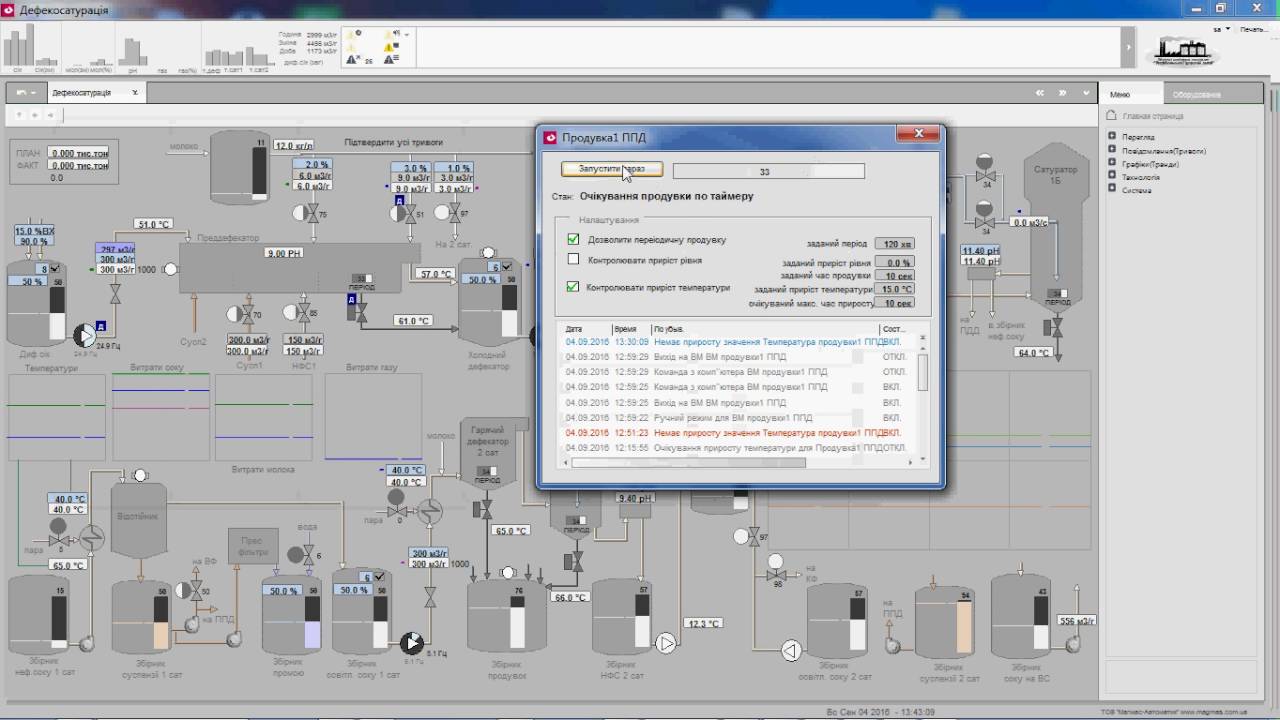 Дефекосатурація SCADA Vijeo Citect  (тимчасова версія)