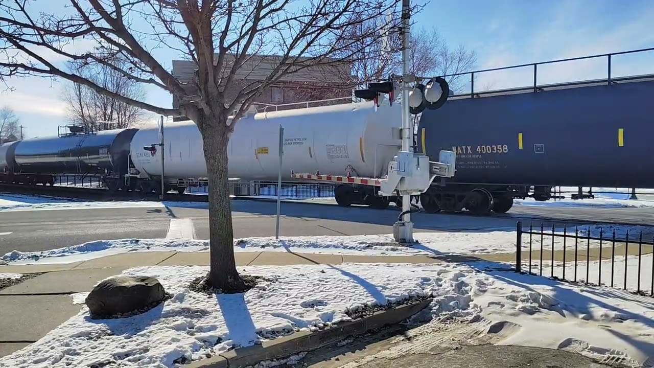 CN 3421 mixed freight. Burlington WI 