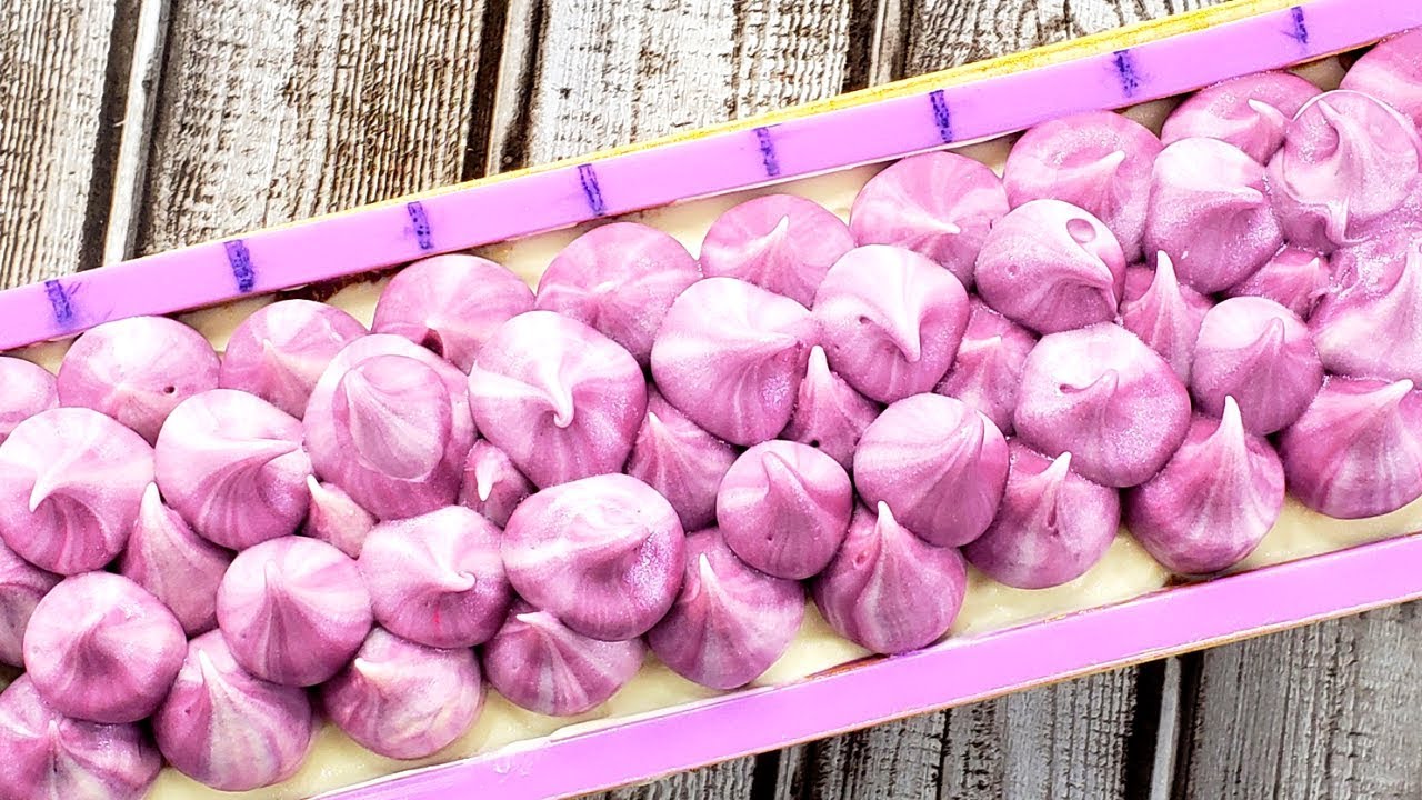 Grape Cream Cold Process Soap (Messy Mica Lines)