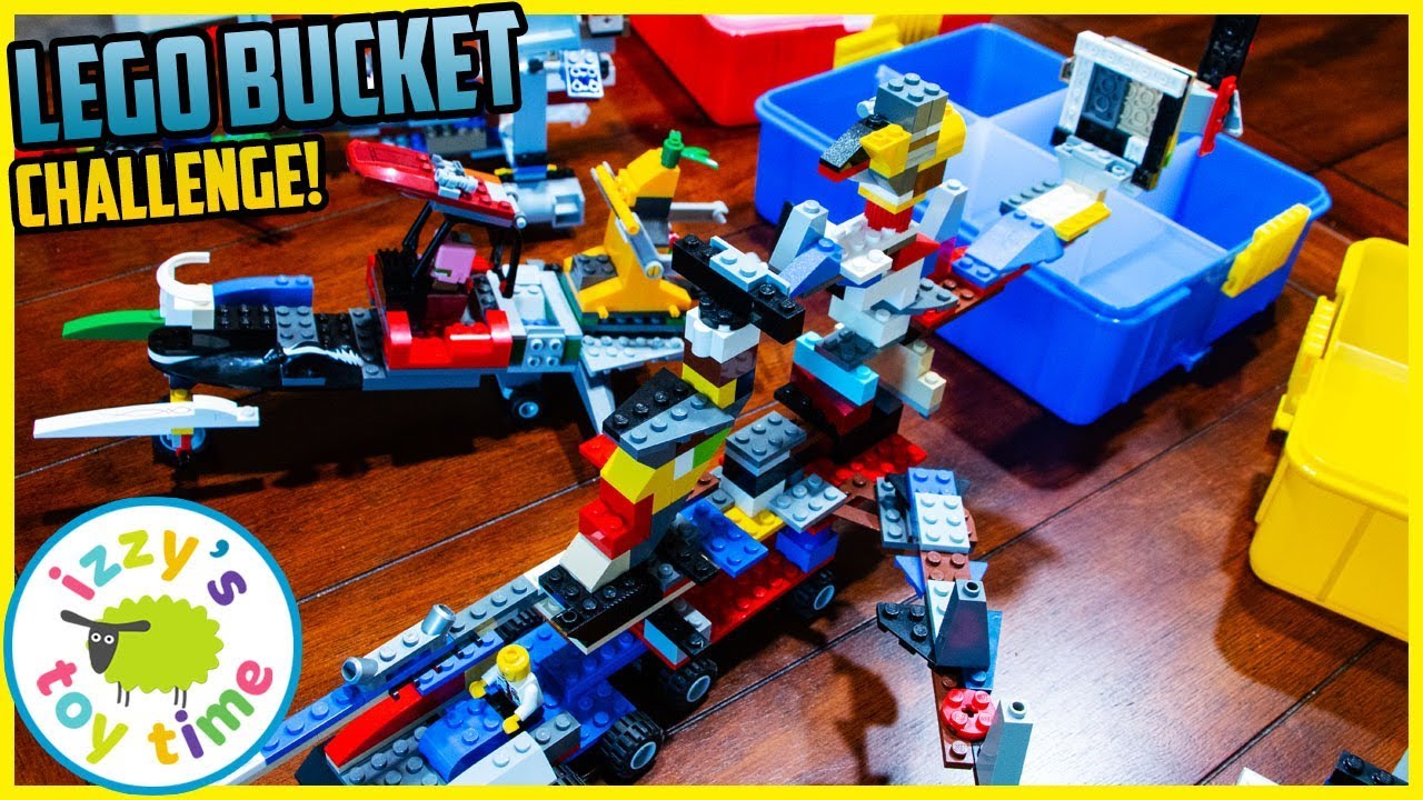 LEGO Bucket Challenge with Izzy's Toy Time! Cars !