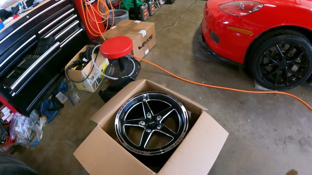 Test Fit of VMS Racing Wheels on my Corvette