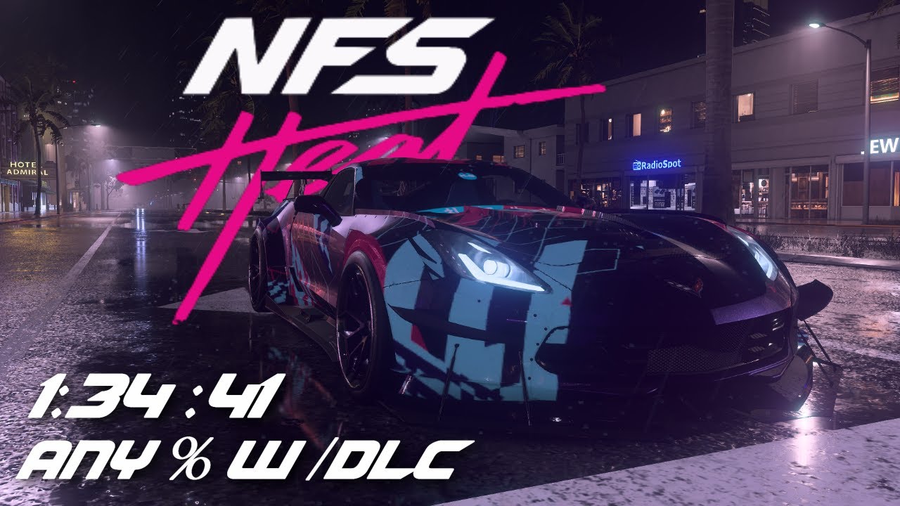 [World Record] Need for Speed Heat Any% w/DLC Speedrun 1:34.42