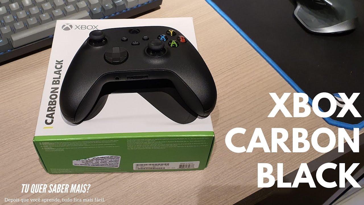 Controle Xbox Carbon Black - Sobre - adaptador