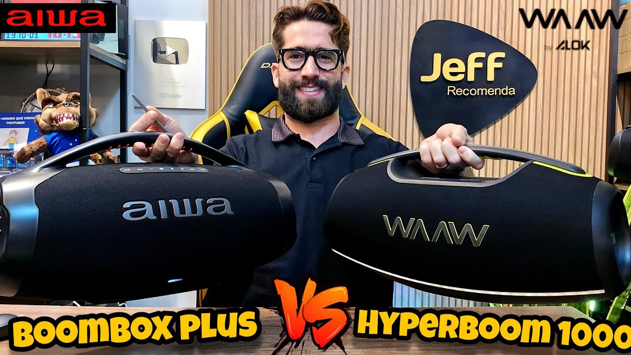 WAAW HYPERBOOM 1000 180W Vs AIWA BOOMBOX PLUS 200W: Qual caixa de som tem o Melhor custo benefício?