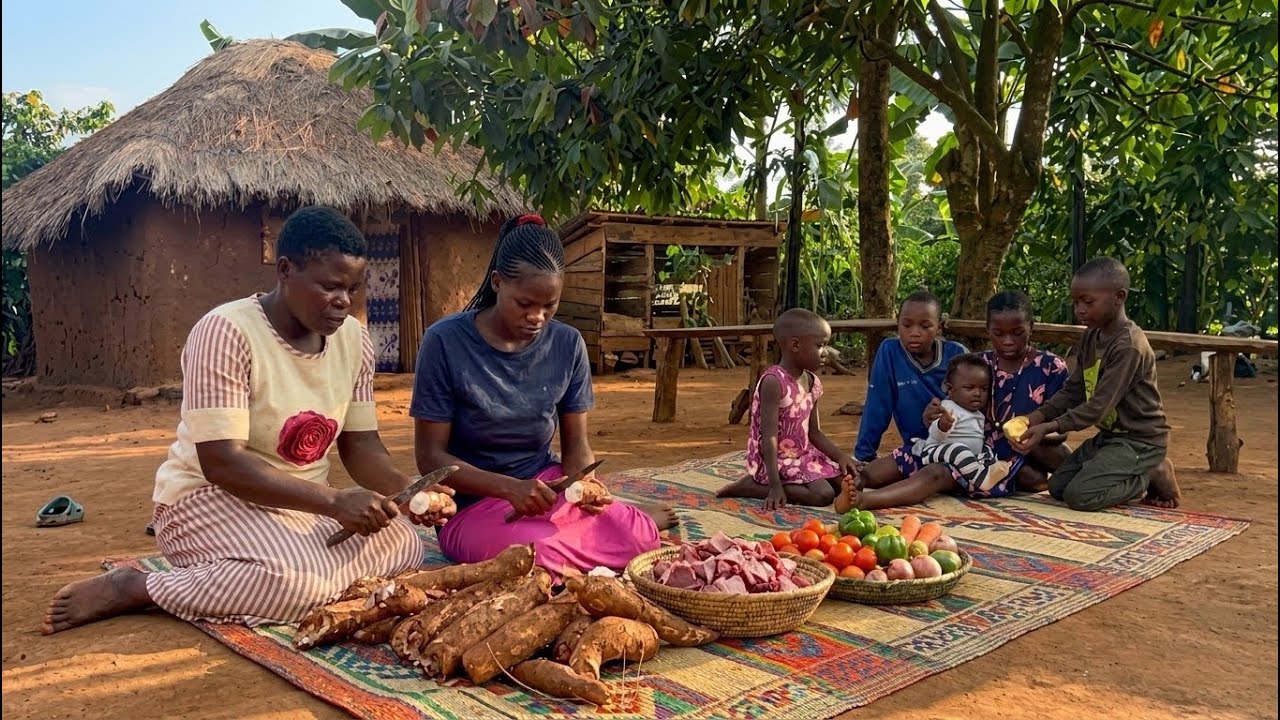 Slow Living 🌤️ Traditional African Village Morning Routine & Cooking Organic Breakfast