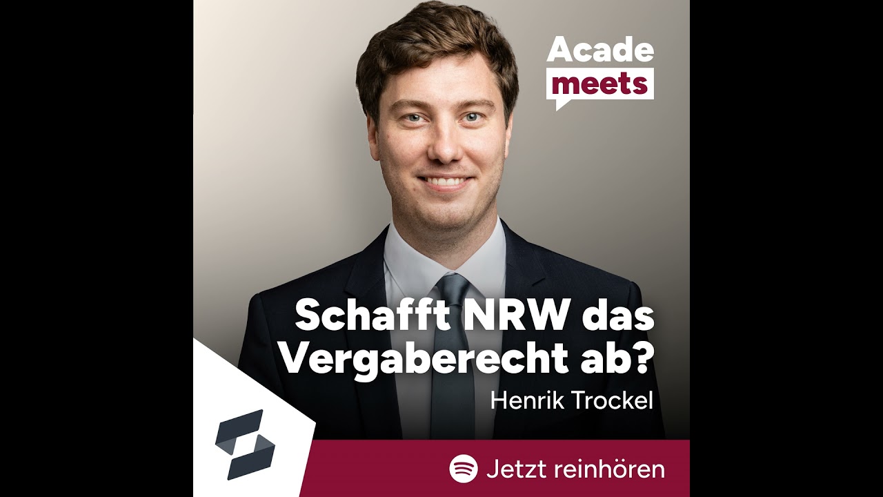 Henrik Trockel – Schafft NRW das Vergaberecht ab?