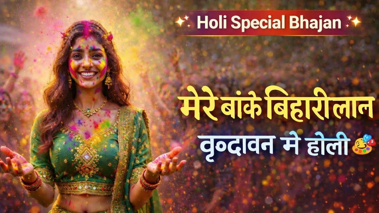  मेरे बांके बिहारी लाल 🎨 | वृंदावन में होली 2026 | Holi Special Bhajan | Radha Krishna Holi Song