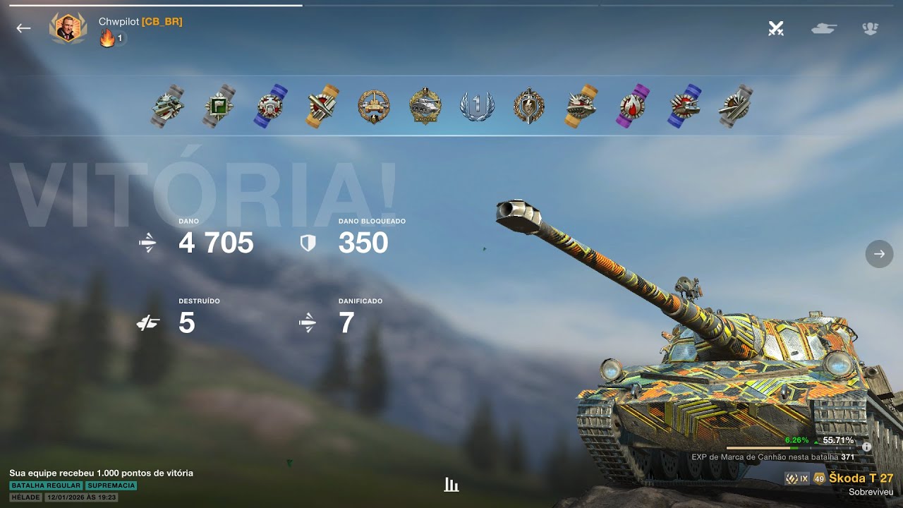 Skoda T 27 - Meu maior dano no tanque e uma baita partida