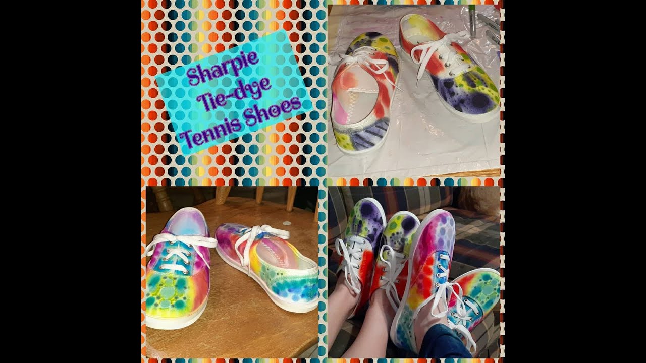 Sharpie Tie-dye Tennis Shoes