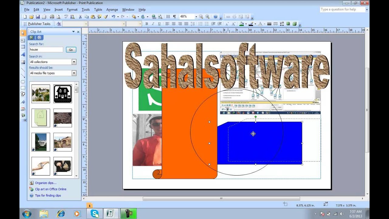 Lesson 08  Inserting a Photo into a Shape Box - Microsoft Publisher 2007 - Sahalsoftware
