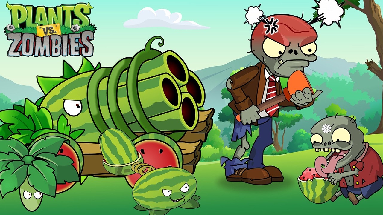 Pvz Funny Moment - Basic Zombie & Imp Zombies vs Melon-pult Heroes - Who will win???