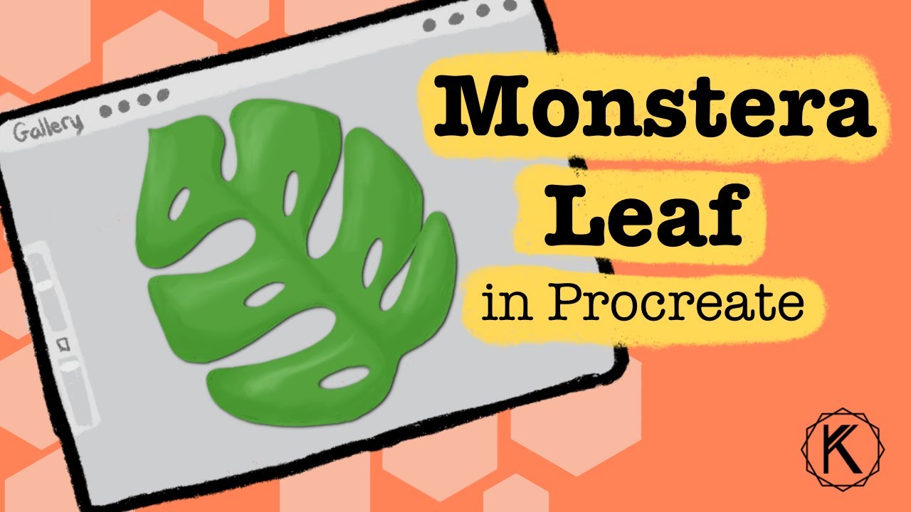 How to Draw a Monstera Leaf in Procreate ~ Step by step Tutorial