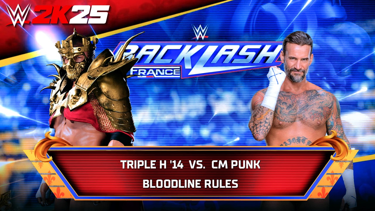 WWE 2K25 - Трипл Эйч '14 против Си Эм Панка [ПОЛНЫЙ МАТЧ] [Один на один] [Правила родословной] Ba...