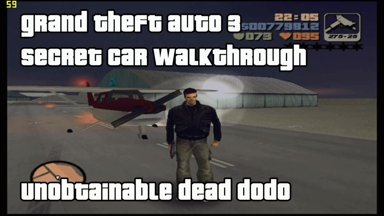 Grand Theft Auto III - Secret Car Walkthrough Part 10.7 - Unobtainable Dead Dodo