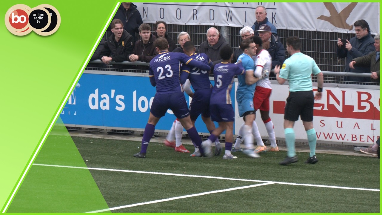 Het VENIJN ZIT IN DE STAART tijdens VERHITTE BOLLENSTREEKDERBY!! | Samenvatting Noordwijk - VVSB |