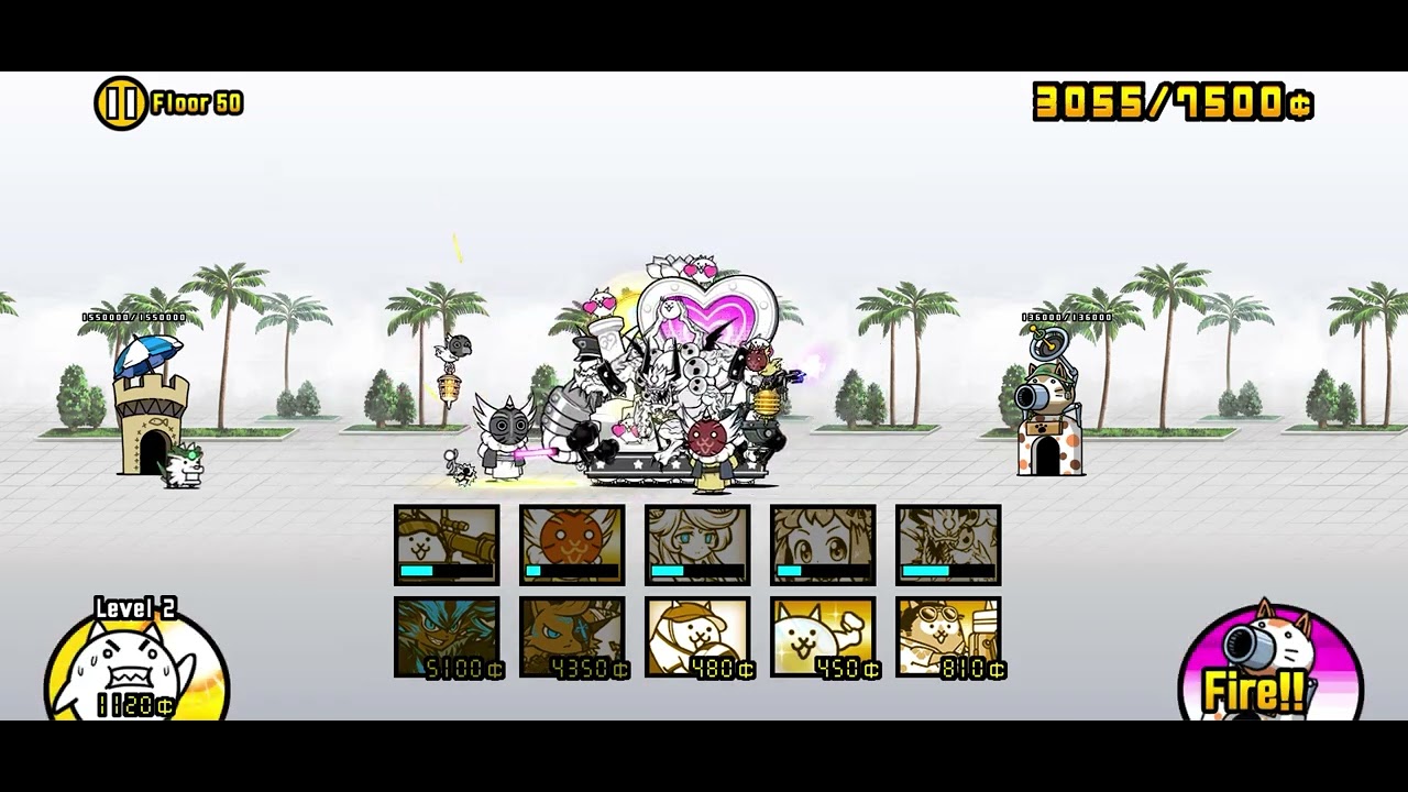 V15.1 Heavenly tower floor 50 uber carried without battle item. Battle cats