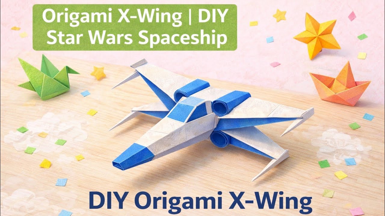 DIY Origami X-Wing Star Wars Spaceship | How to make paper craft | A4 Wonders