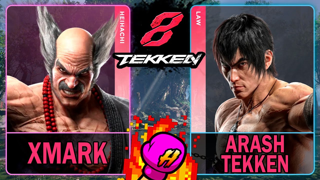 Tekken 8 XMarK (HEIHACHI) VS Arash Tekken (LAW)🥊 鉄拳8🥊4K 60ᶠᵖˢ🥊T8🥊TK8 #tekken
