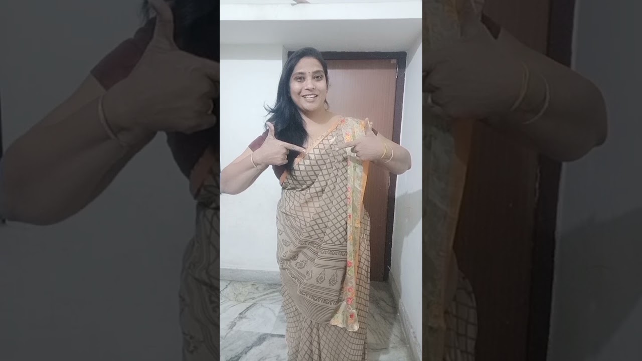 kruti Patel with saree drapping in Gujarati style