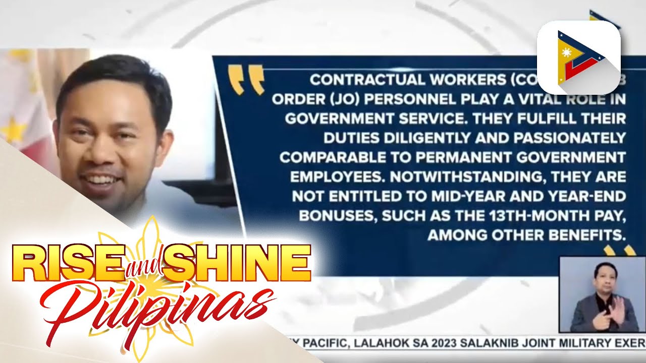 Pagbibigay ng 13th month pay sa mga COS at JO na nagtatrabaho  sa gobyerno, isinusulong sa Senado