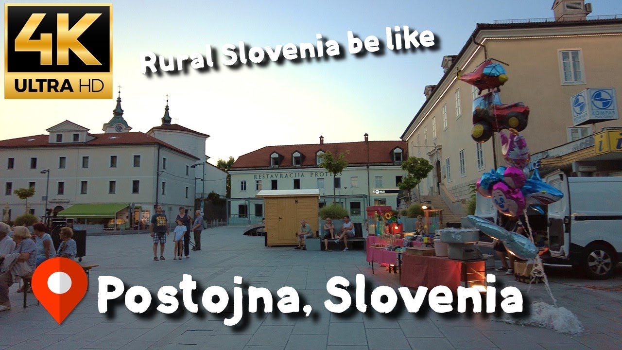 Postojna, Slovenia 🇸🇮 | 2022 | 4K·60p | Walk in Sweet Rural Slovenian Town