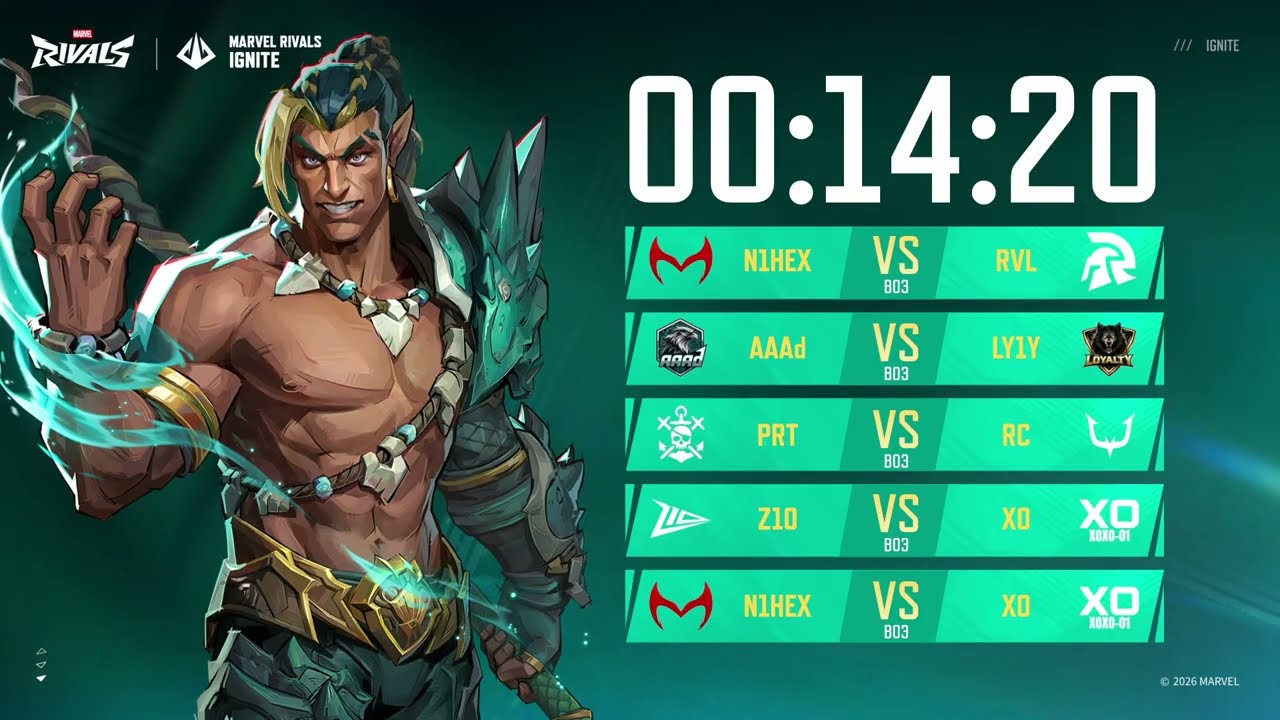 Marvel Rivals Ignite Preseason ASIA [N1HEX vs XO] Day 2