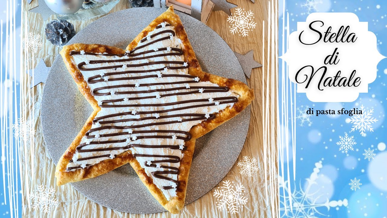 STELLA DI NATALE DOLCE di pasta sfoglia | TORTA STELLA DI NATALE