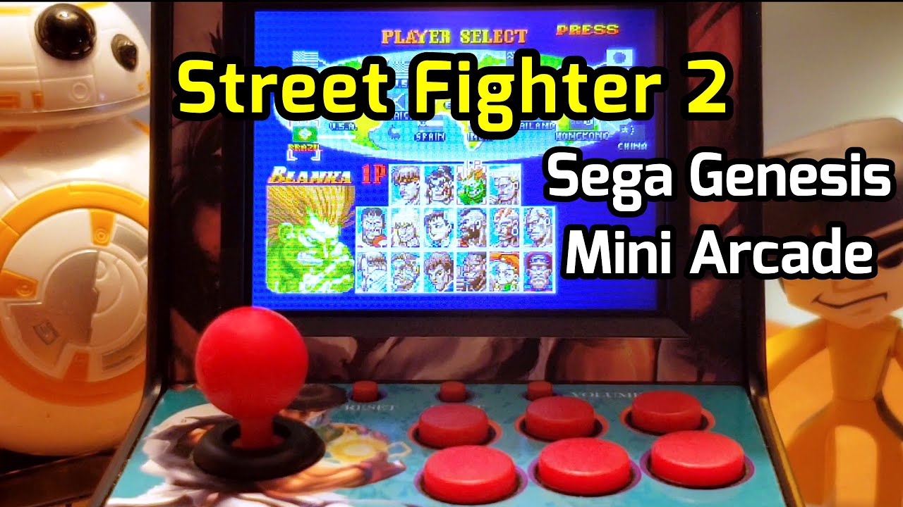 Super Street Fighter 2: New Challengers Gameplay on Sega Genesis Mini Arcade Game Machine