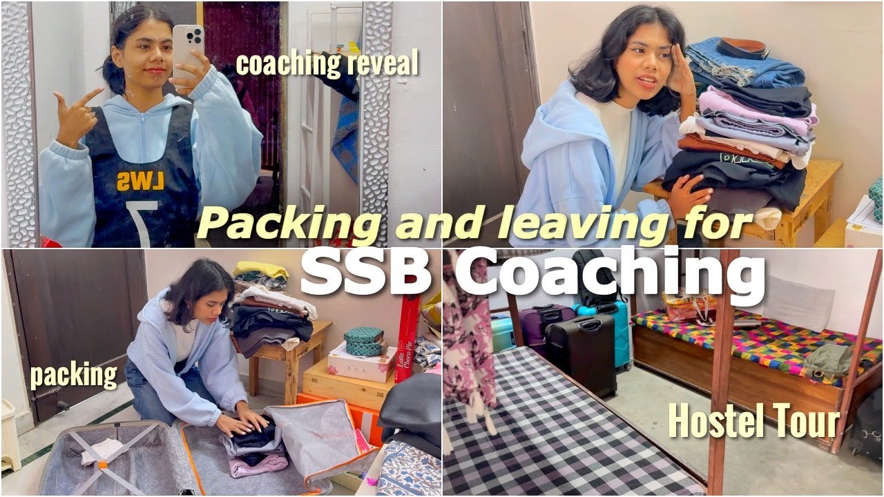 My SSB Coaching Reveal! 😆👜 Packing & Hostel Tour!💕 #ssb #hostel #upsc #upscexam #cds #adayinmylife