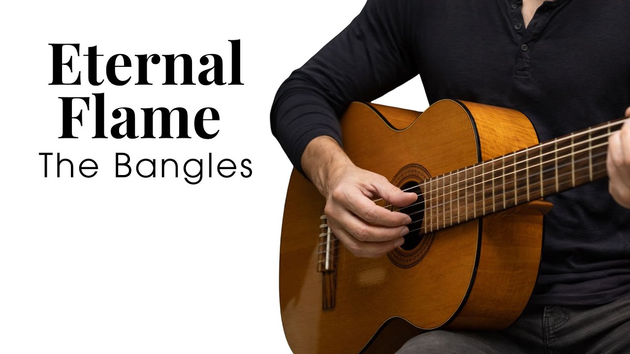 (Play slowly) Eternal Flame - The Bangles - Fingerstyle Guitar Tutorial TAB