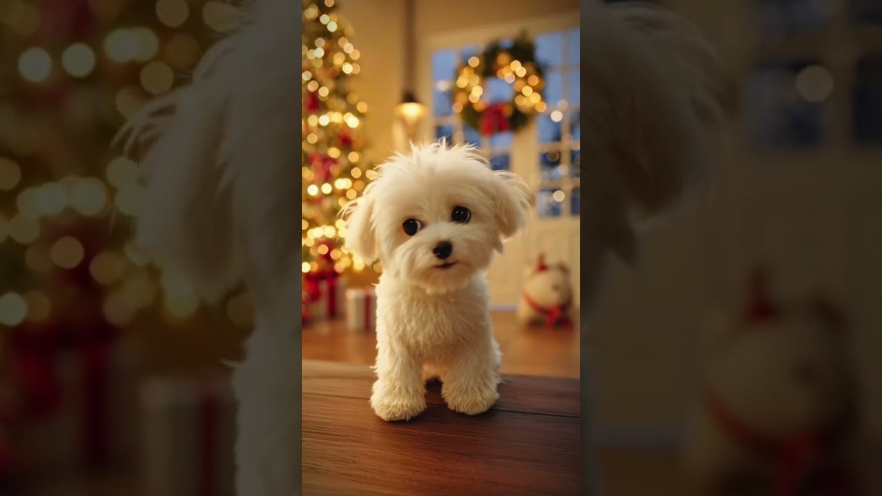 A cute puffy dog 🐶 