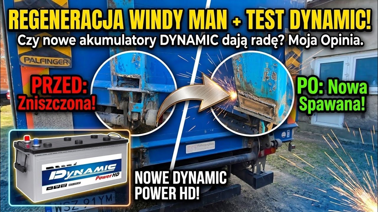 ​Zardzewiała winda w MANie jak NOWA! 💪 Jak sprawdzają się akumulatory DYNAMIC?
