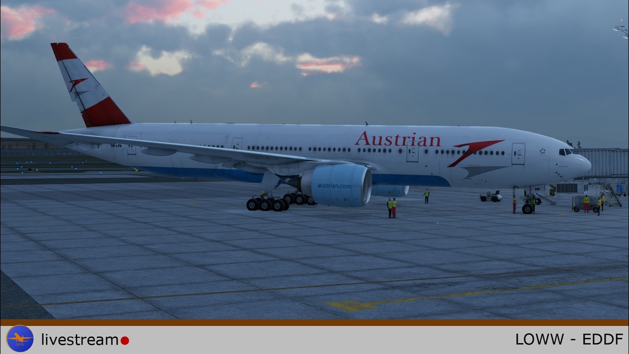 2nd try | FlightFactor 777 | Austrian Airlines | Vienna - Frankfurt