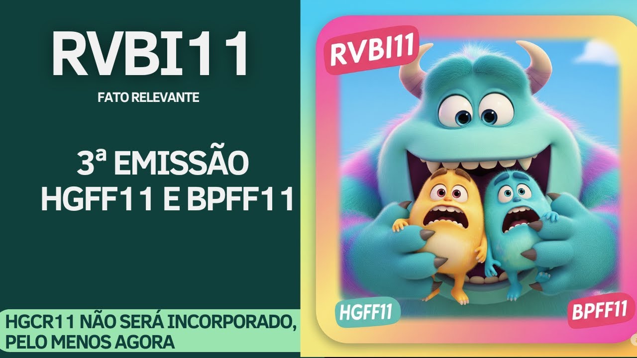 #RVBI11 - MAIS UMA JUN&Ccedil;&Atilde;O DE FUNDOS DO PATRIA - #HGCR11 N&Atilde;O SER&Aacute; INCORPORADO