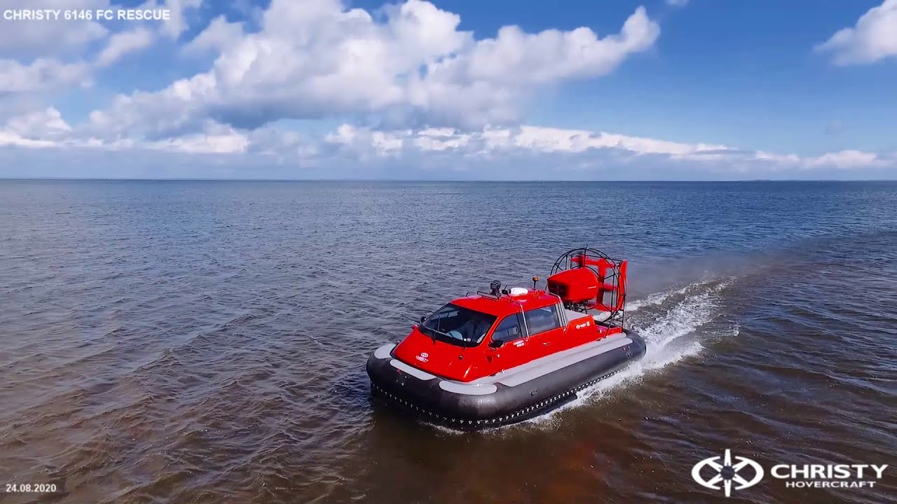 Test Drive Hovercraft Christy 6146 FC Rescue  in the Gulf of Finland