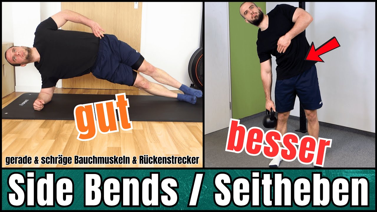 Gesamte Körpermitte mit EINER Übung trainieren! Side Bends | Oberkörperseitheben