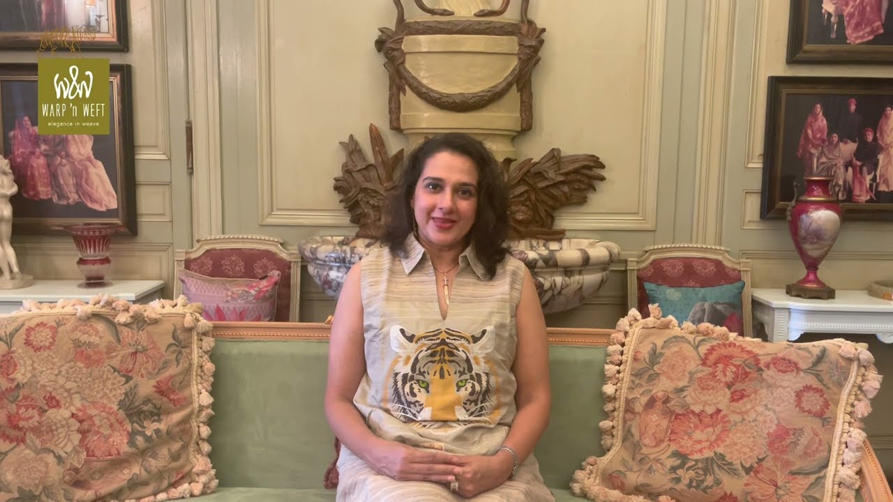 Maharani Radhikaraje Gaekwad embraces The Warp 'n Weft Banarasi Handloom Chakradhara Tiger