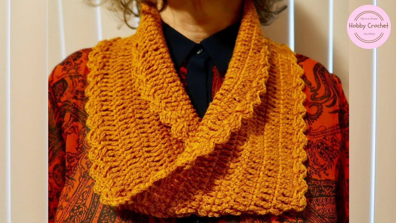 Bufanda infinita básica a crochet con la técnica Moebius, paso a paso