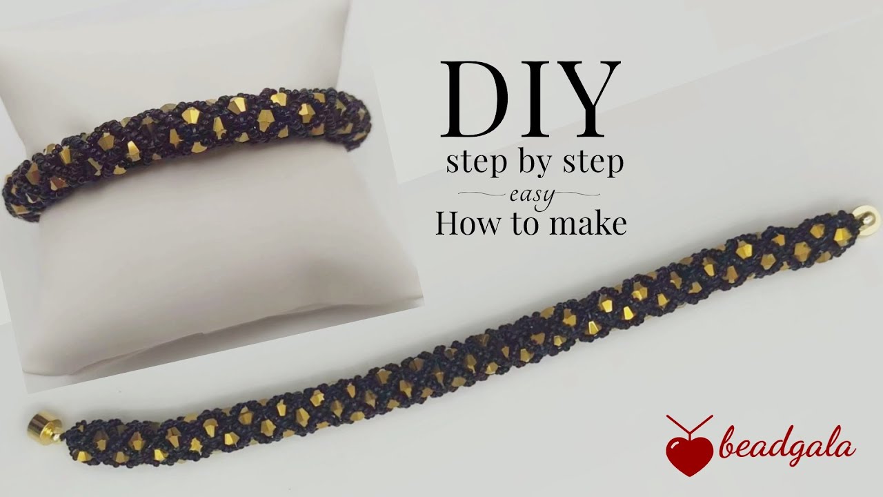 How to make a  bracelet/ Very easy/Step by step/Beading beginner can also learn
