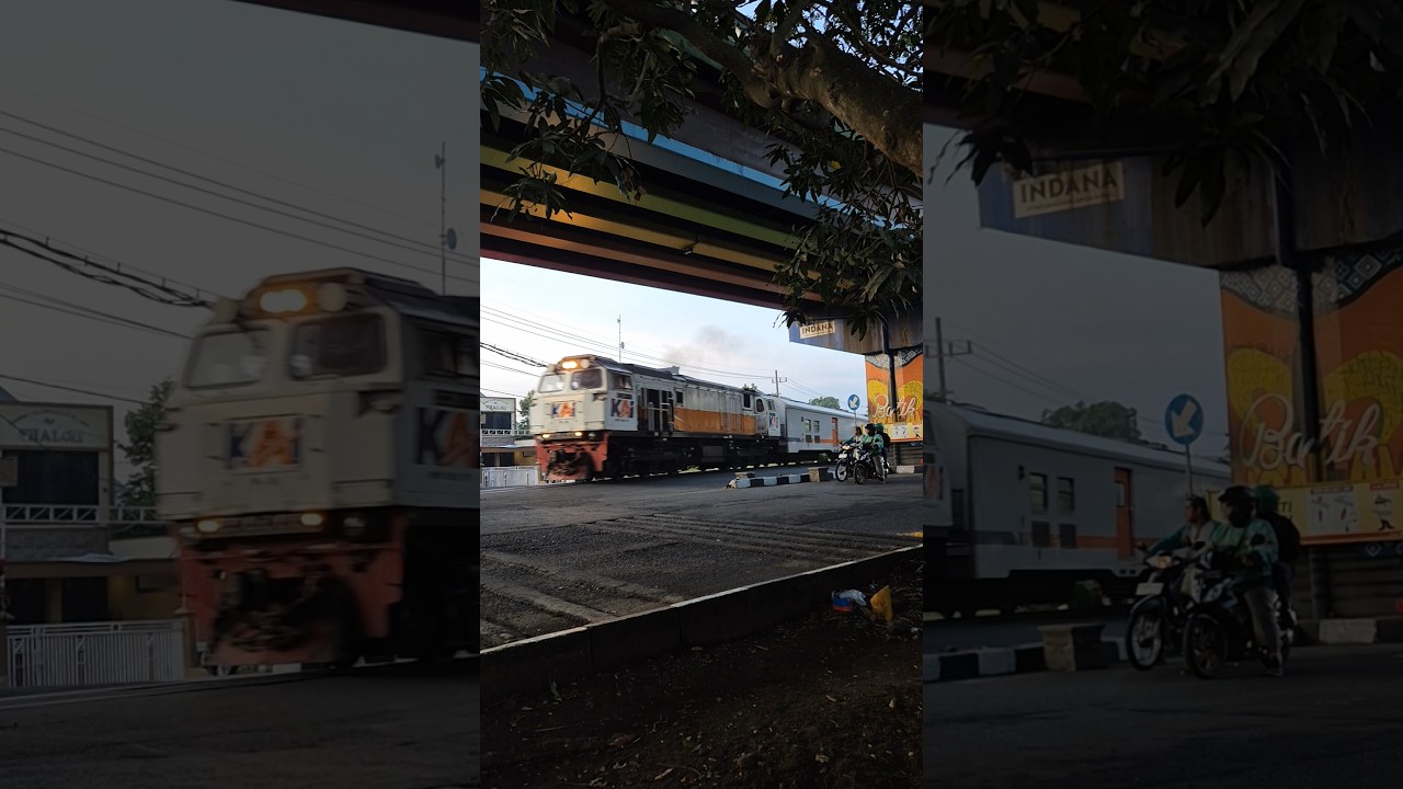 KA Arjuno Ekspres 66F melintas di flyover Polowijen #keretaapi #kaarjunoekspres #railway #blimbing