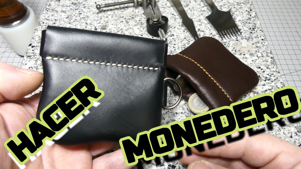 📌👍COMO HACER MONEDERO CON CUERO( PRACTICO)