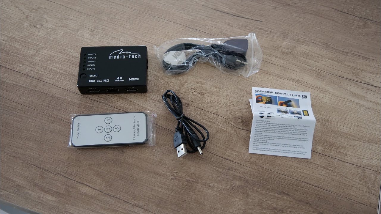 5 x HDMI SWITCH 4K przełącznik do TV Media-Tech